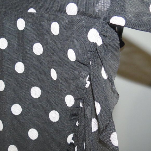 NWT PIPER Black & White Spotted Midi-Dress Long Sleeves SIZE 12 $80 (RRP $120)💛 - Picture 2 of 12